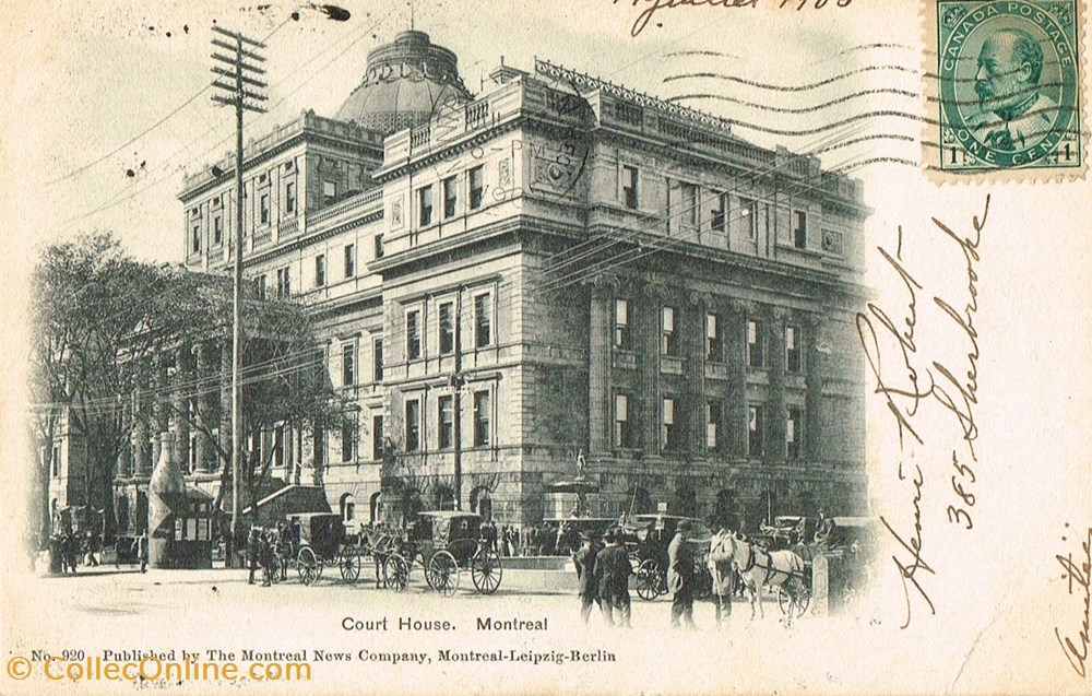 cartes postales canada montreal court house