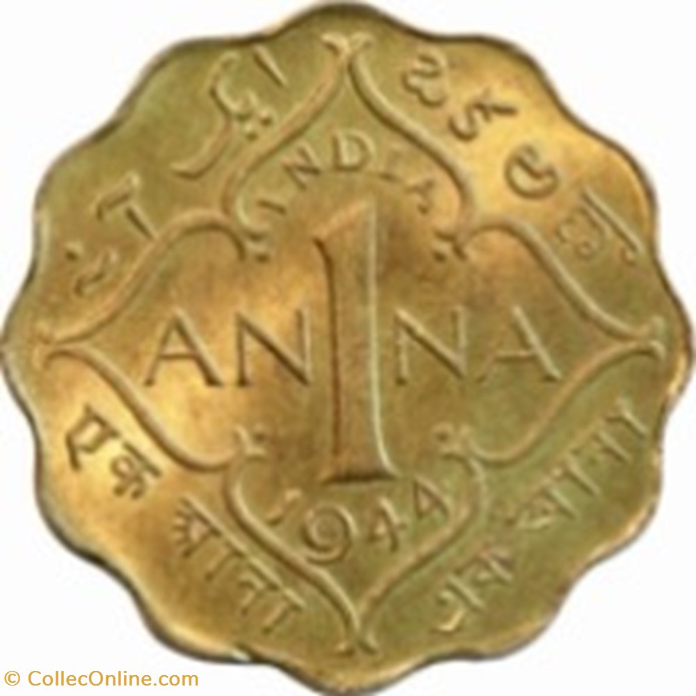 1 anna - George VI Inde 1944 monnaies monde 1 anna george vi inde 1944