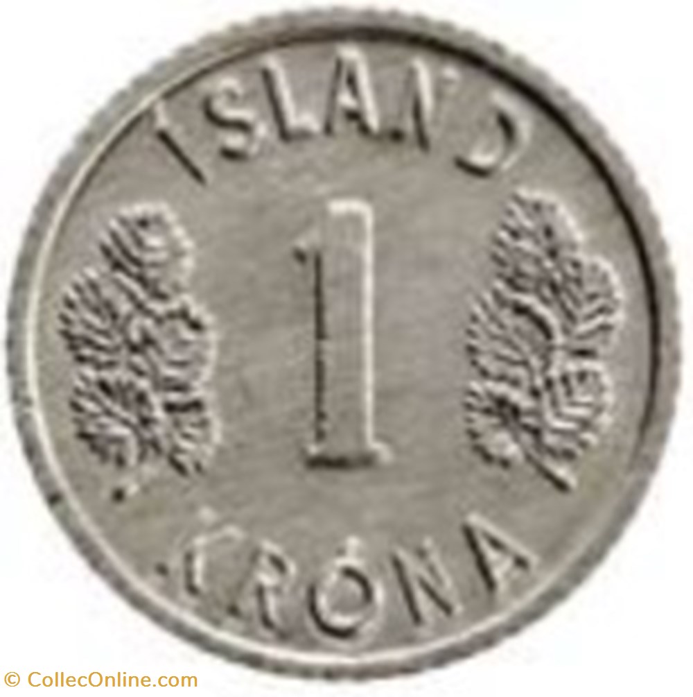 1 couronne Islande 1980 monnaies monde 1 couronne islande 1980