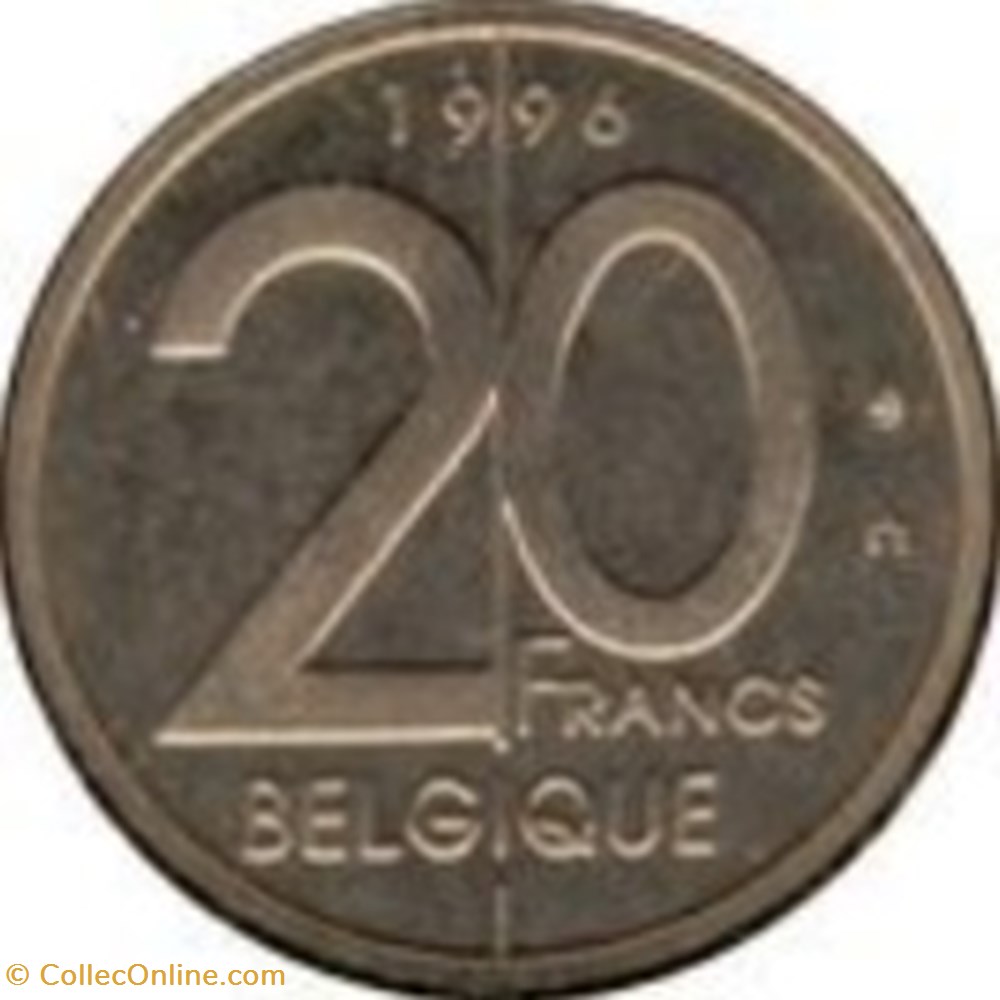 monnaies monde 20 francs belgique francais 1998