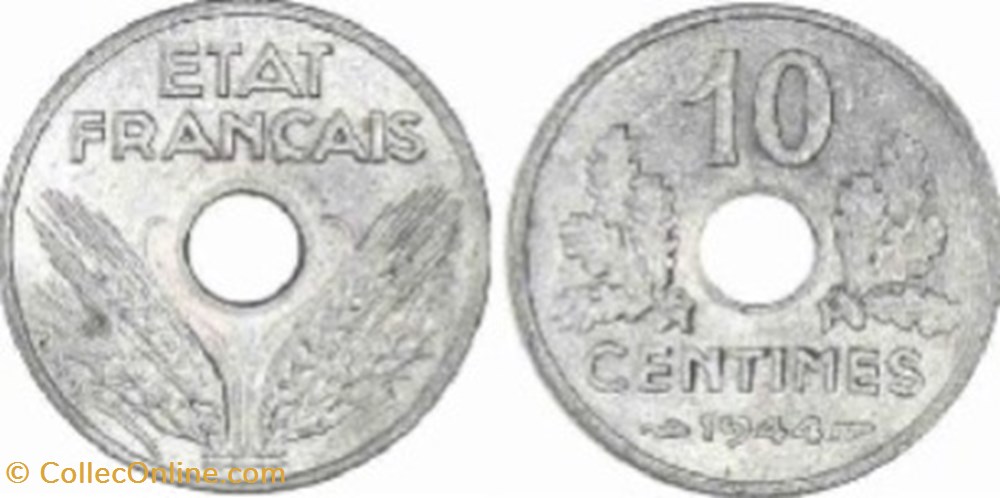 10 centimes Lindauer 1944 monnaies 10 centimes lindauer 1944