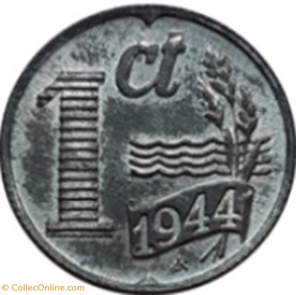 1 cent Wilhelmine Occupation allemande Pays-Bas 1942 monnaies monde 1 cent wilhelmine occupation allemande pays bas 1942