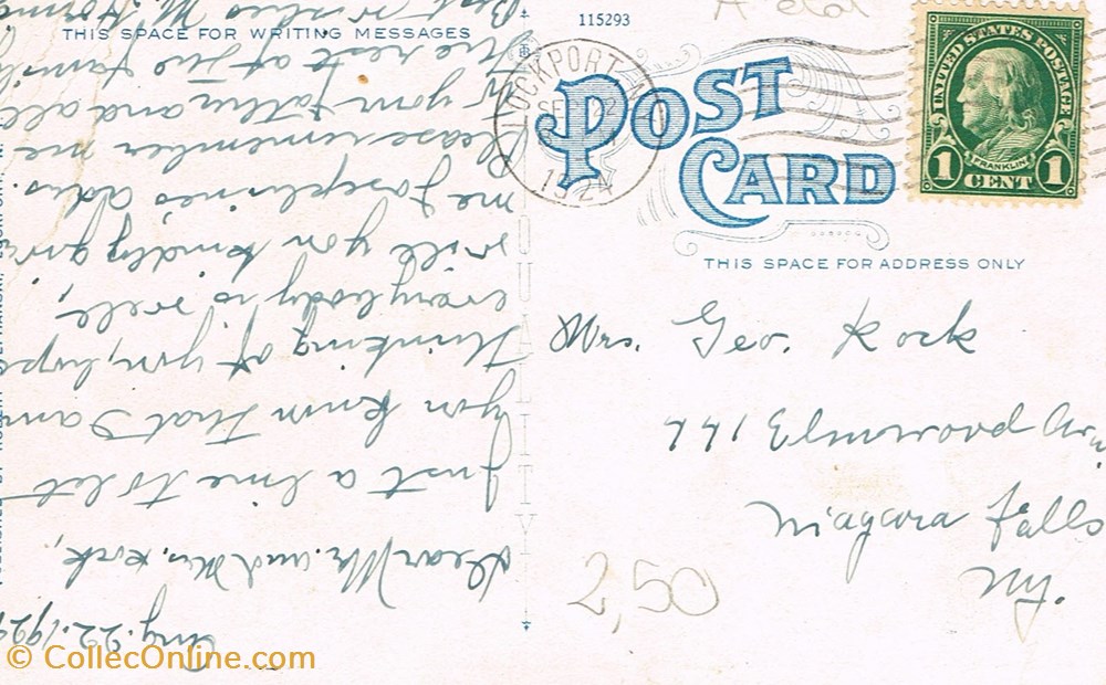 Etats Unis- New York -Lock Port Falls-Post Office cartes postales etats unis new york lock port falls post office