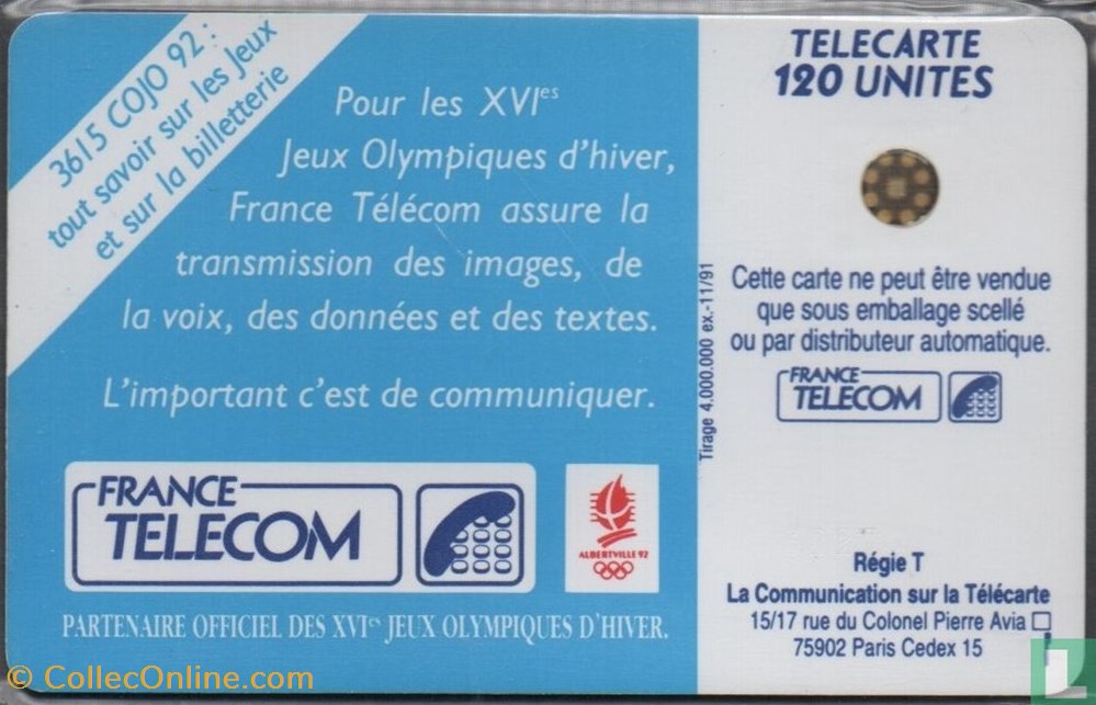 divers telecartes cartes telephoniques france ski de fond schlumberger 04an