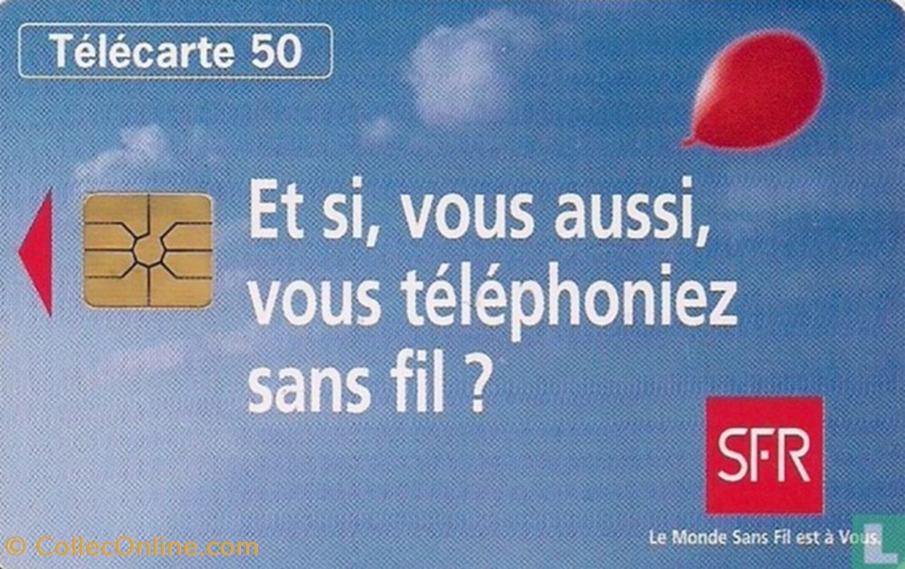 divers telecartes cartes telephoniques france sfr gemplus 01 1 1988