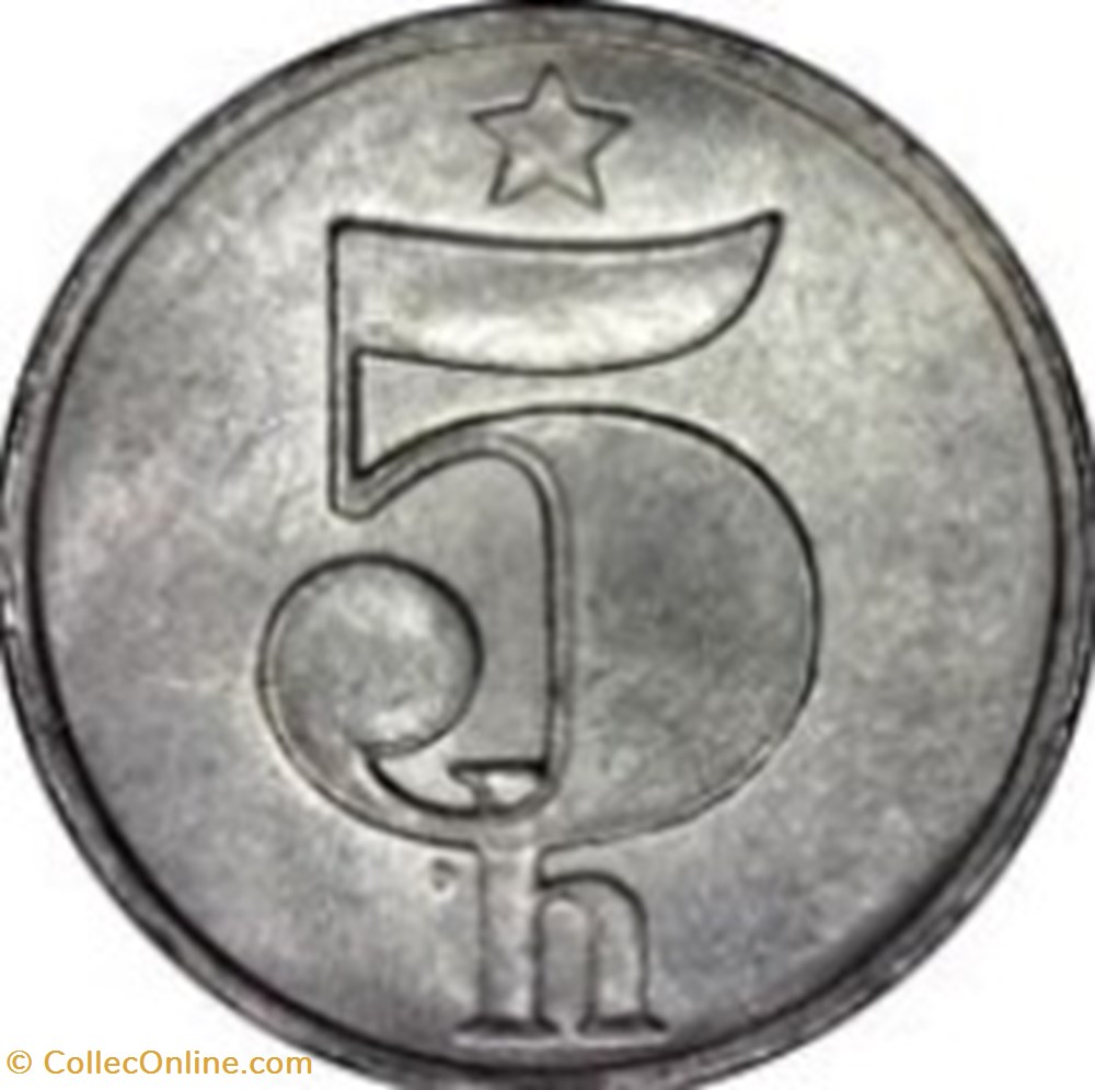 5 haléřů Tchécoslovaquie 1979 monnaies monde 5 haleru tchecoslovaquie 1979