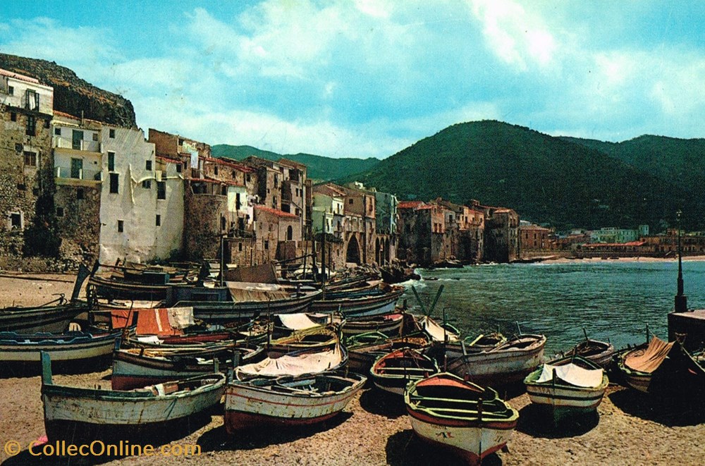 cartes postales italie sicile cefalu marina piccola