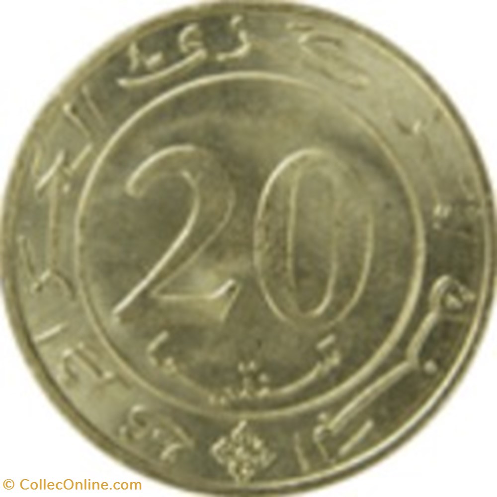 20 Centimes Algérie 1987 monnaies monde 20 centimes algerie 1987