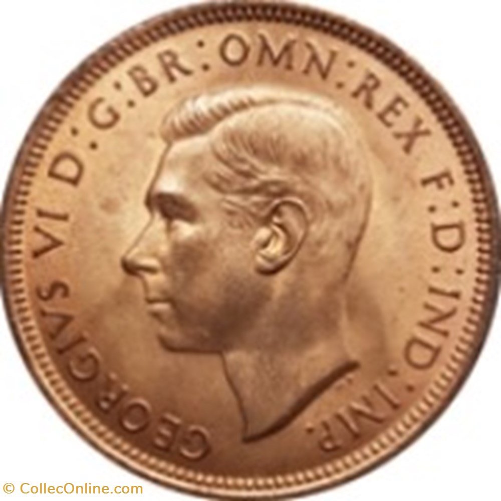 ½ penny George VI avec "IND:IMP." 1948 monnaies monde royaume uni penny george vi avec ind imp 1948