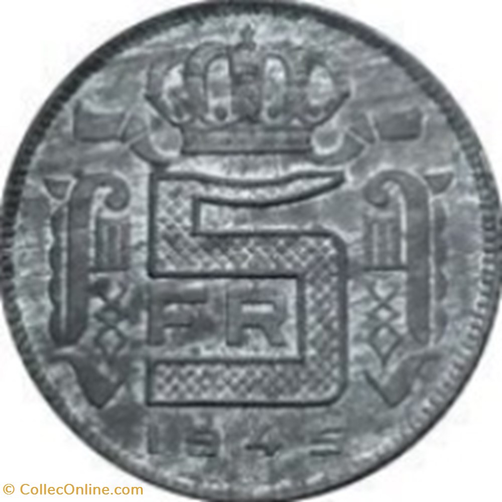 5 Francs Belgique (Français) 1946 monnaies monde 5 francs belgique francais 1946