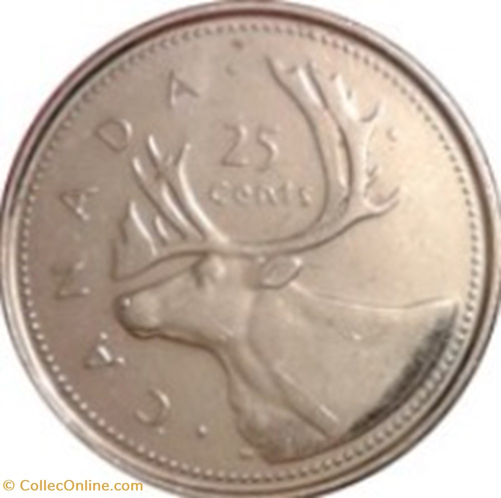 25 cents - Élisabeth II Jubilé d'or de Elizabeth II (Caribou) 2002 monnaies monde canada 25 cents elisabeth ii jubile or de elizabeth ii caribou 2002