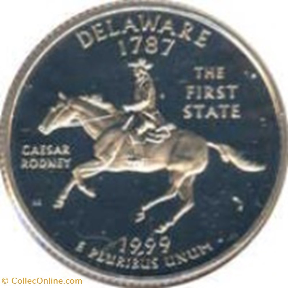 Etats Unis-¼ Dollar "Quarter Delaware" 1999 P monnaies monde etats unis dollar quarter delaware 1999 p