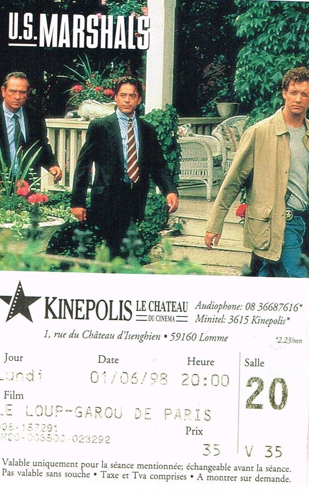 US marshall documents anciens tickets d entree us marshall
