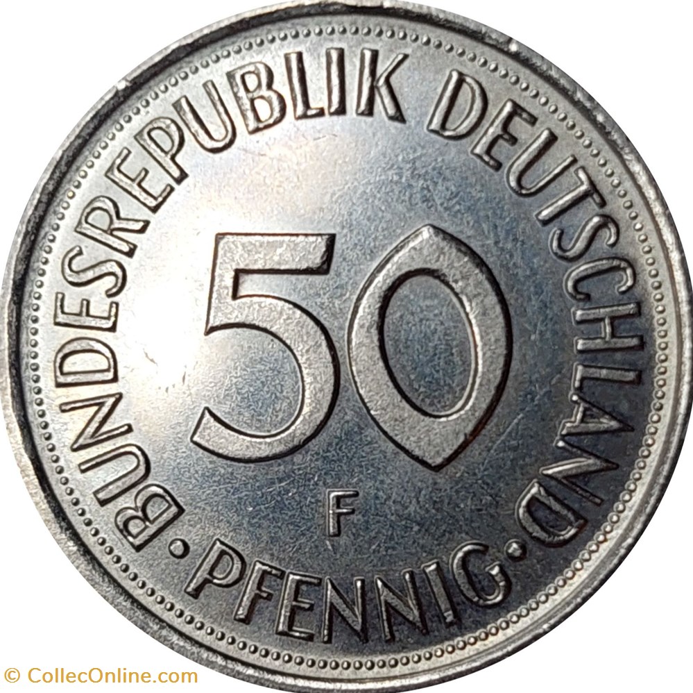 50 Pfennig Allemagne 1966 (J) monnaies monde 50 pfennig allemagne 1966 j