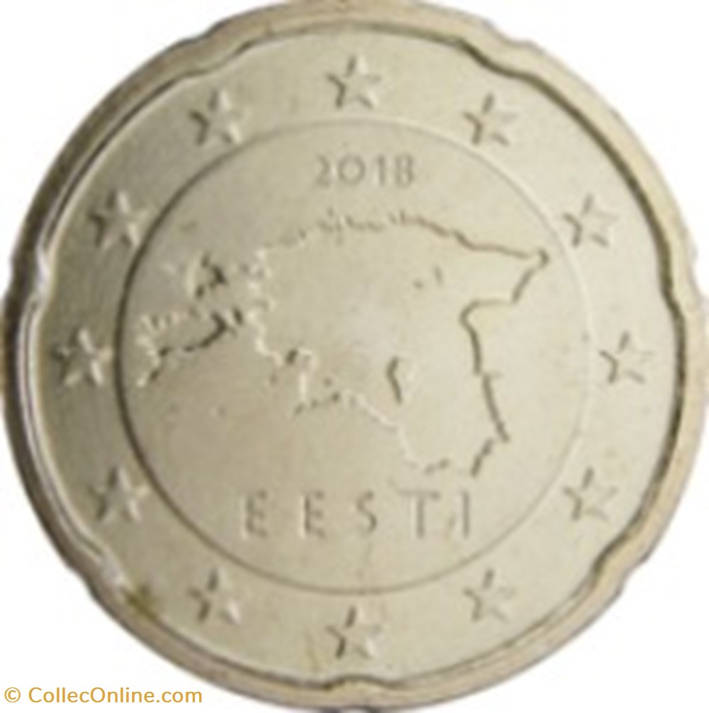 20 Cent Euro-Estonie 2017 monnaies 20 cent euro estonie 2017