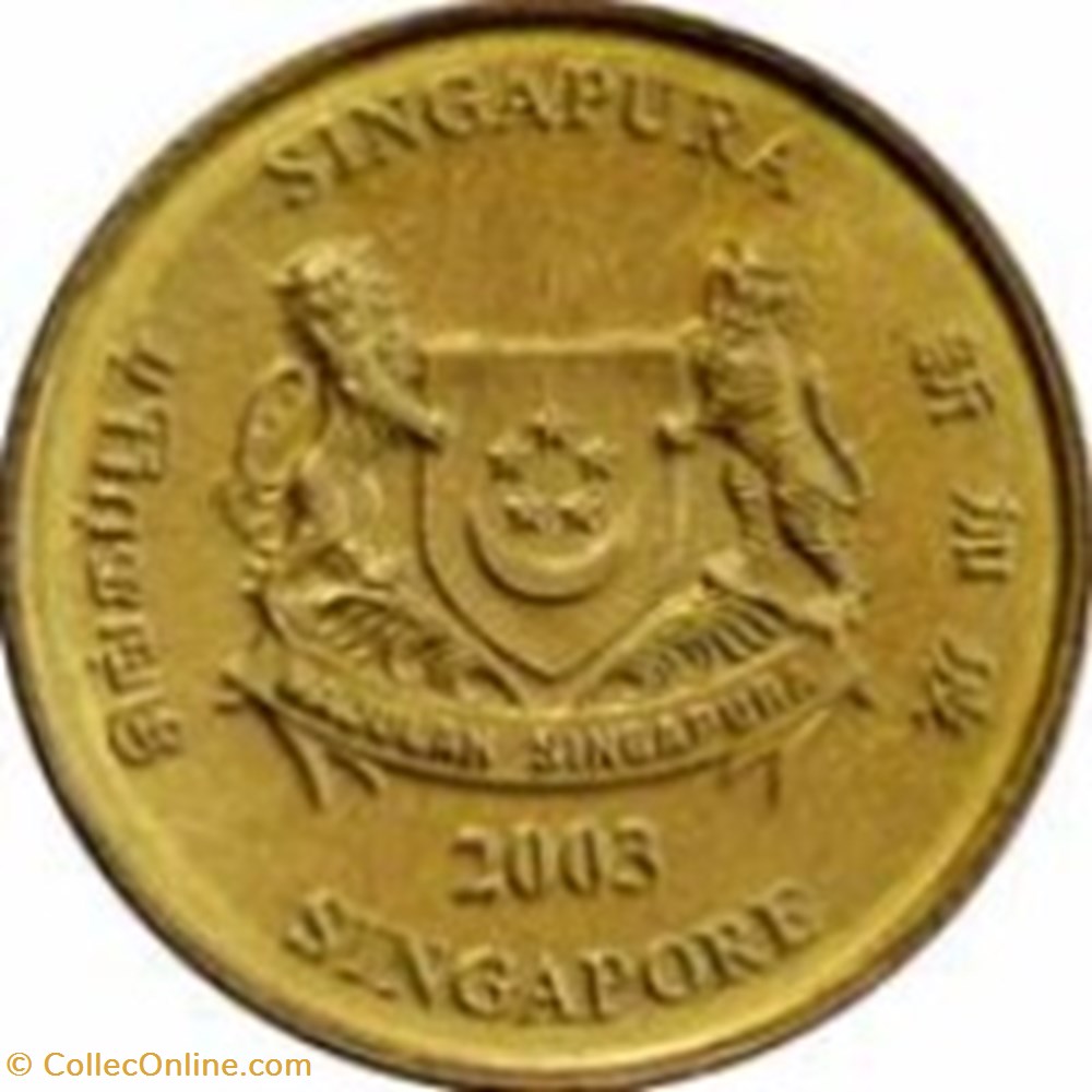 monnaies monde 5 cent singapour 1988