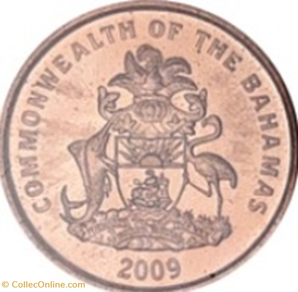 monnaies monde 1 cent petit module bahamas 2009