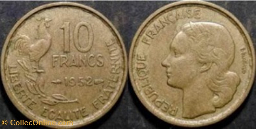 10 Francs Guiraud 1951 monnaies 10 francs guiraud 1951