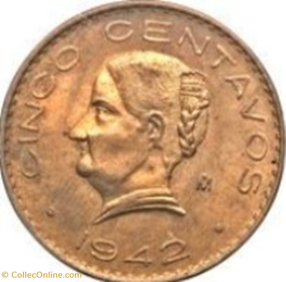 5 Centavos Mexique 1945 monnaies monde 5 centavos mexique 1945