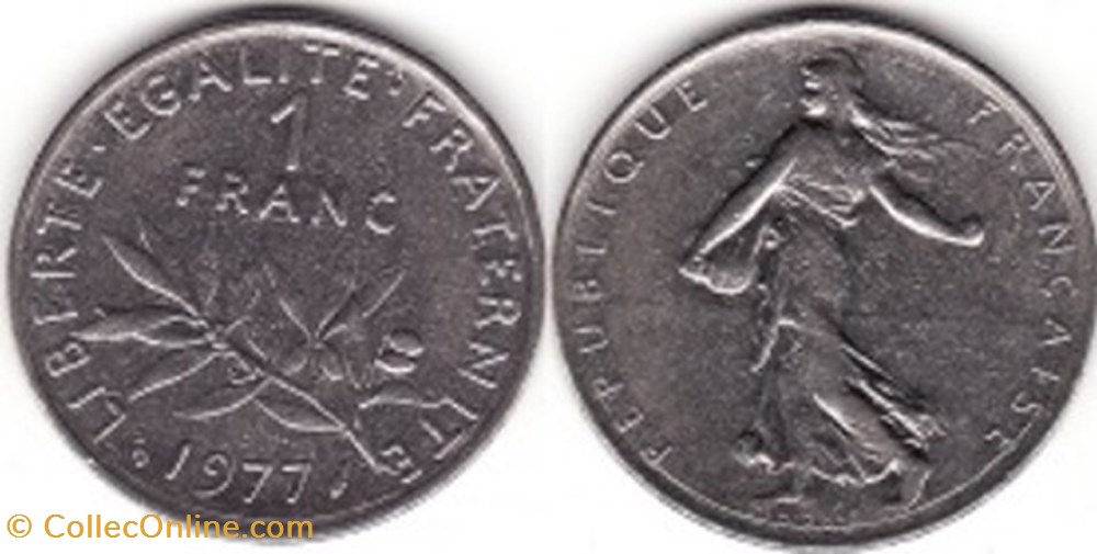 1 Franc Semeuse 1975 monnaies 1 franc semeuse 1975