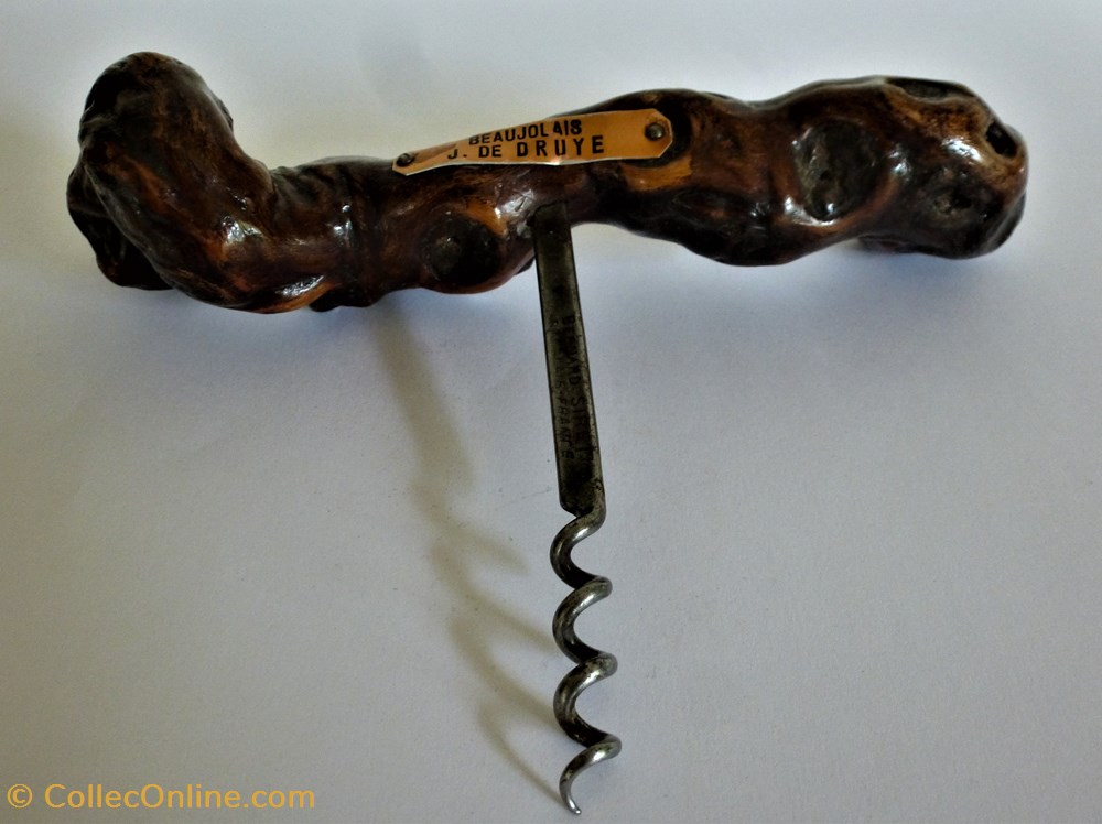 art antiquites 6 france tire bouchon en cep de vigne bourgogne