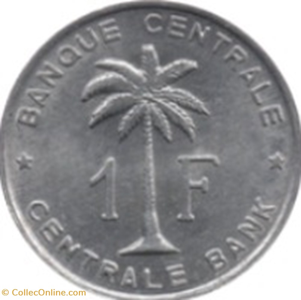 monnaies monde 1 franc congo belge rwanda et urundi 1959