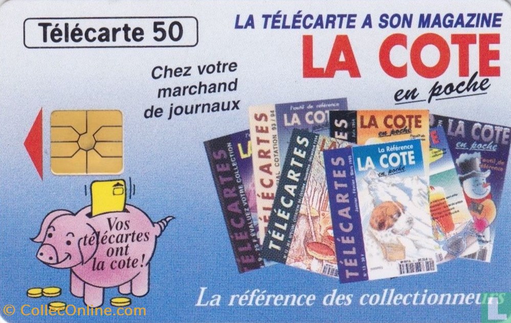 France- La Cote en poche- Gemplus 01.1 (1988) divers telecartes cartes telephoniques france la cote en poche gemplus 01 1 1988