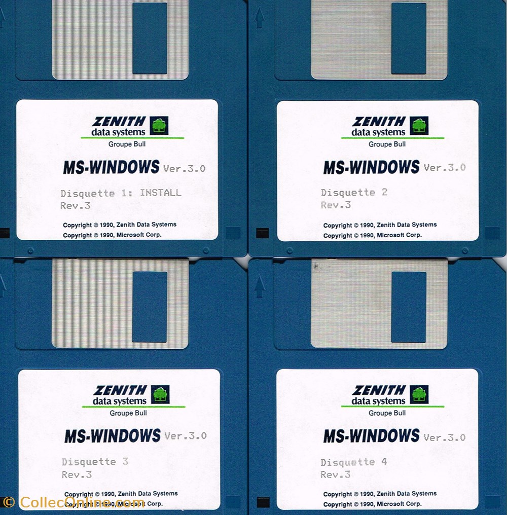 MS-Windows Vers 3.0 Rev 3 (7 Disquettes) informatique logiciels ms windows vers 3 0 rev 3 7 disquettes