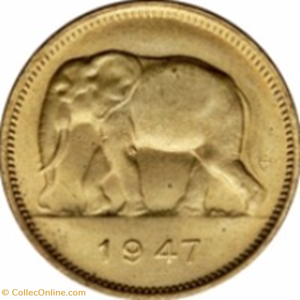 2 Francs Congo Belge 1947 monnaies monde 2 francs congo belge 1947