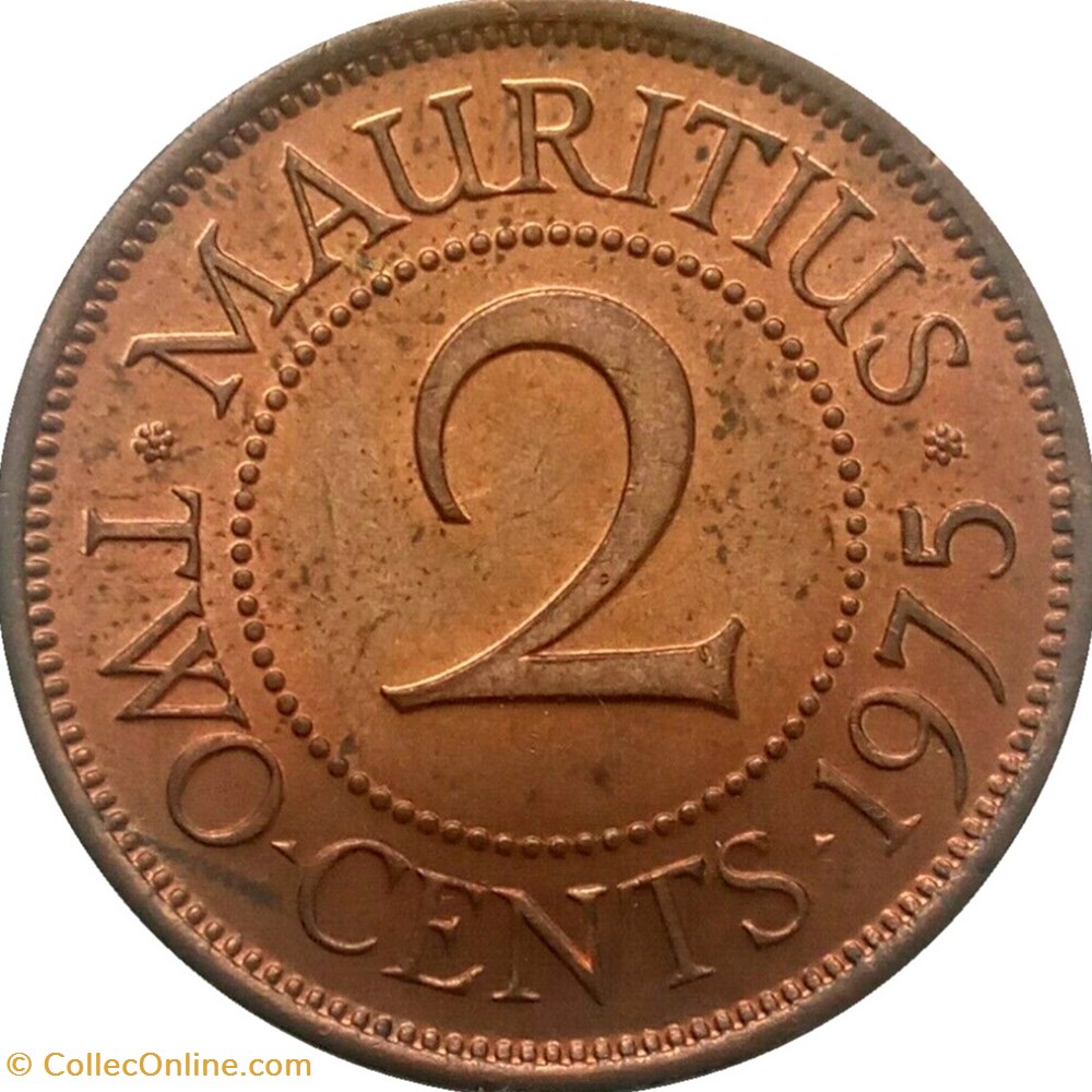 2 cents Mauritus 1957 monnaies monde maurice 2 cents mauritus 1957