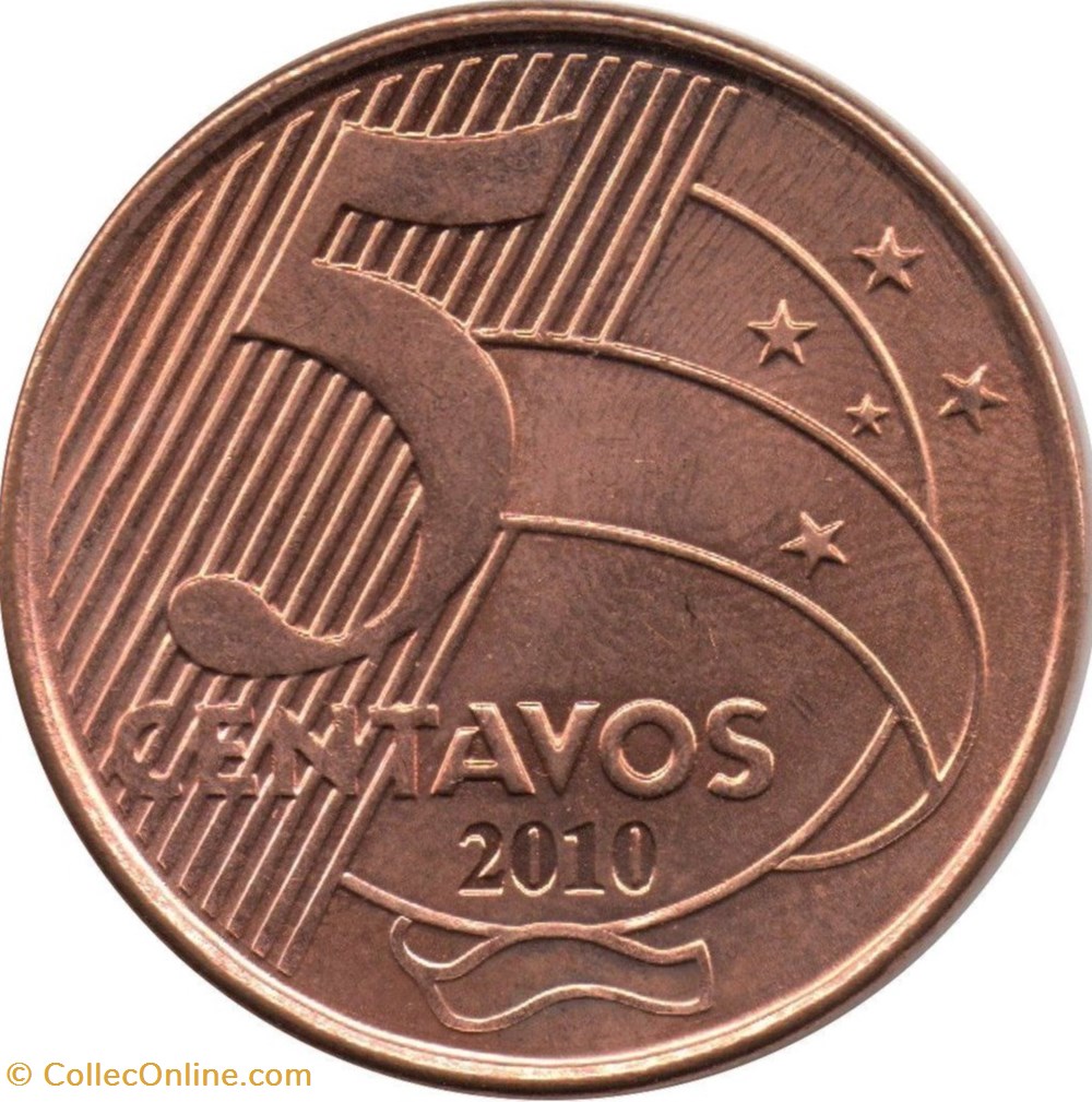 5 centavos - Tiradentes Brésil 2009 monnaies monde 5 centavos tiradentes bresil 2009
