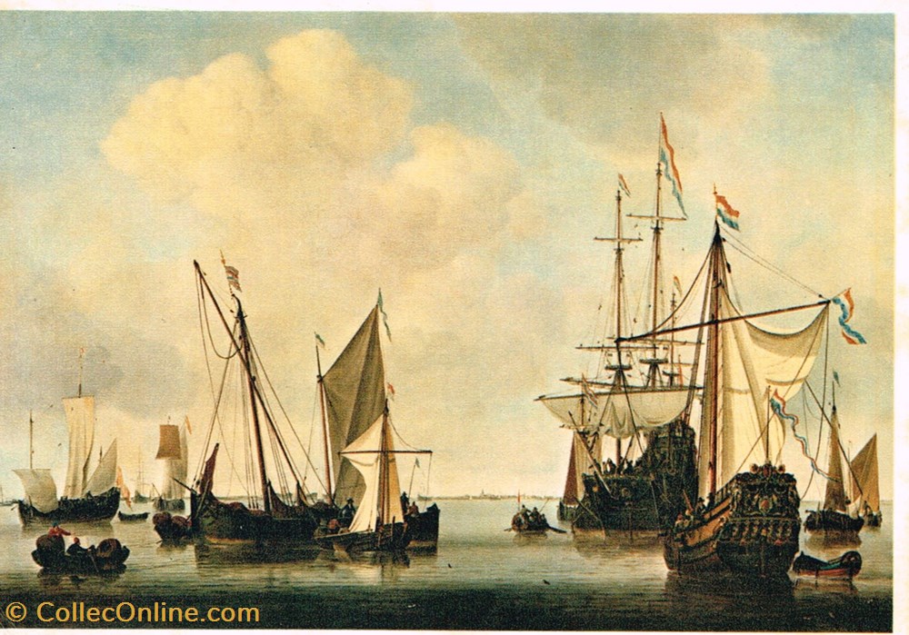 Pays-Bas-Willem Van De Velde De Jonge-Men of War cartes postales pays bas willem van de velde de jonge men of war