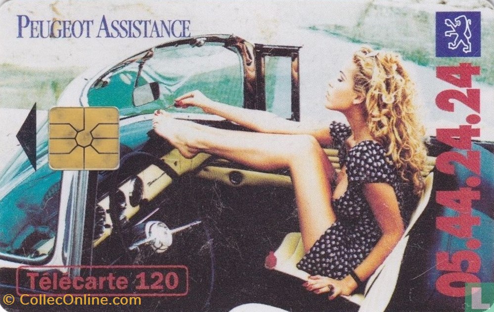 France- Peugeot Assistance- Gemplus 01.1 (1988) divers telecartes cartes telephoniques france peugeot assistance gemplus 01 1 1988
