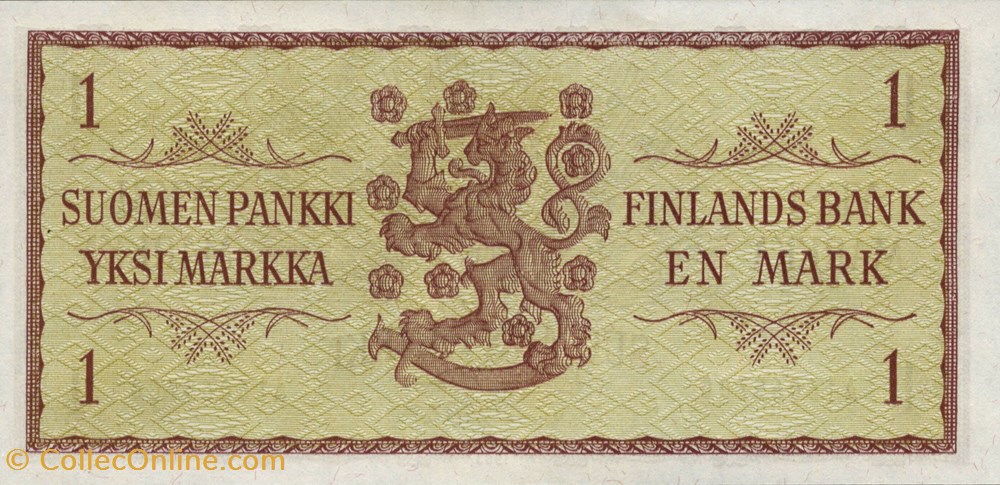 Finlande-1 mark 1963 billets finlande 1 mark 1963