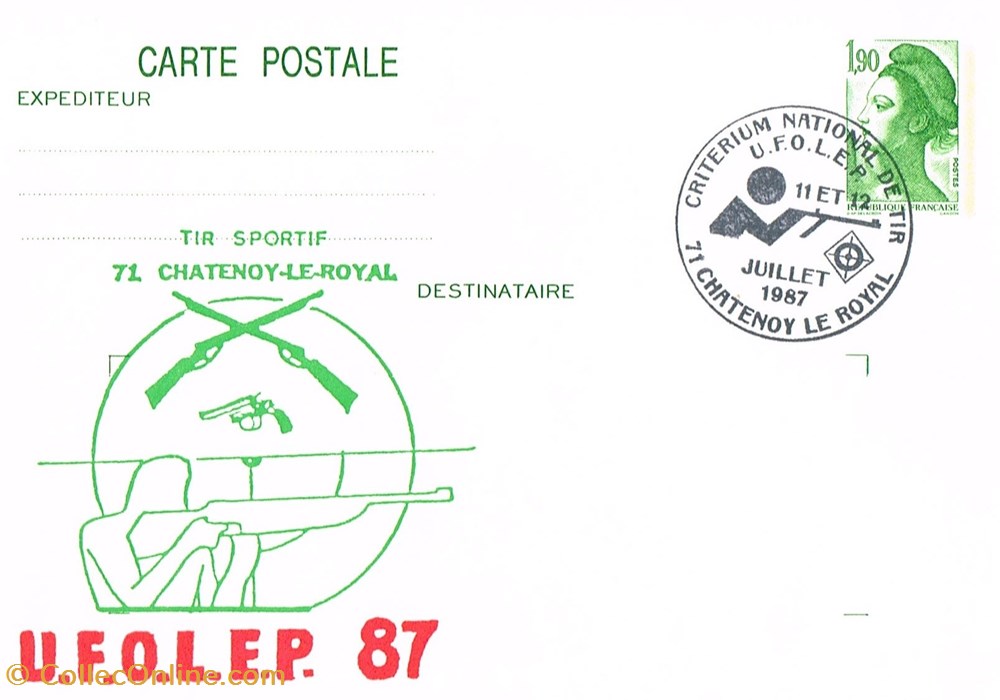 Carte 1er jour -Tir Sportif UFOLEP 87 timbres europe carte 1er jour tir sportif ufolep 87