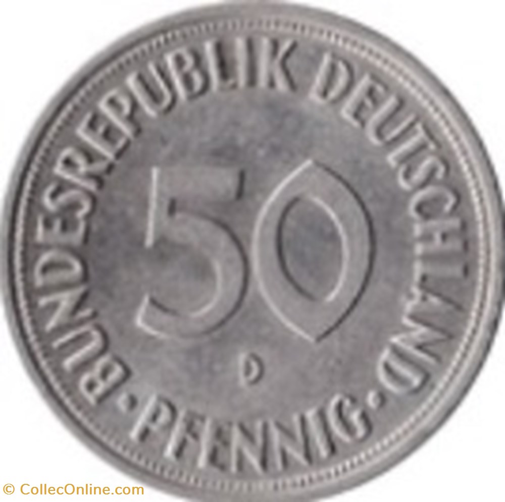 50 Pfennig Allemagne 1983 (J) monnaies monde 50 pfennig allemagne 1983 j
