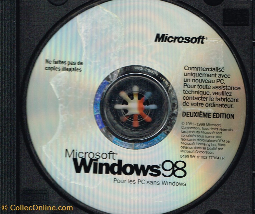 Microsoft Windows 98 deuxième Edition informatique logiciels microsoft windows 98 deuxieme edition