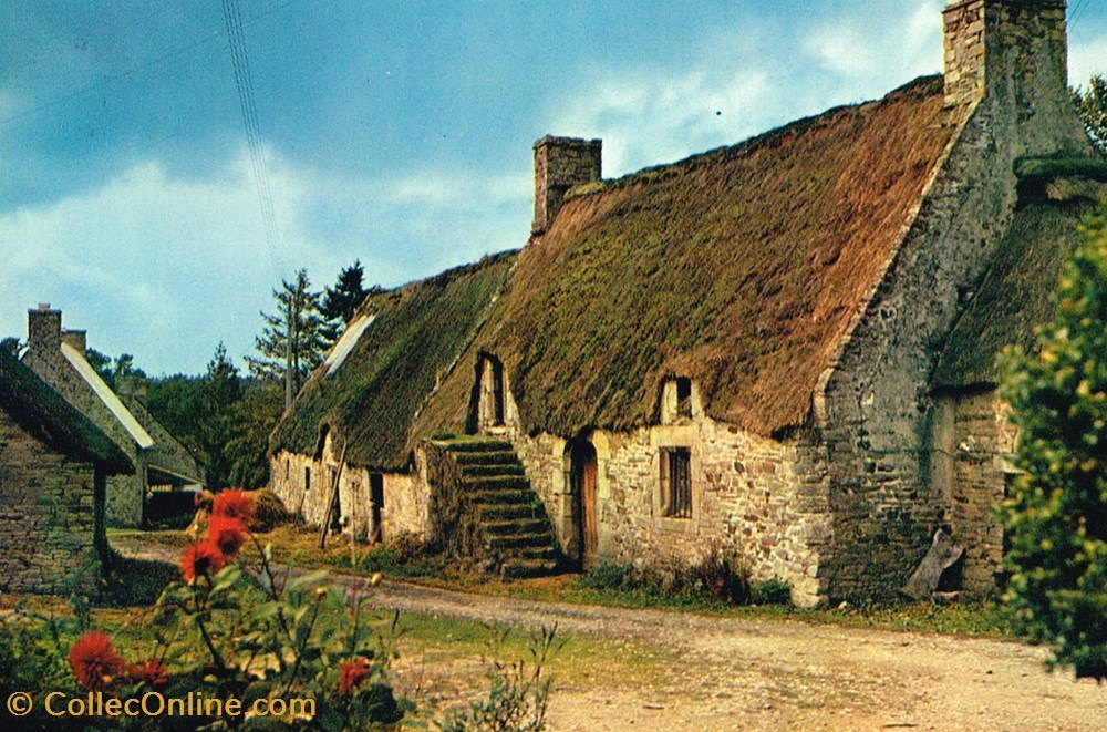 cartes postales france cote armor chaumiere