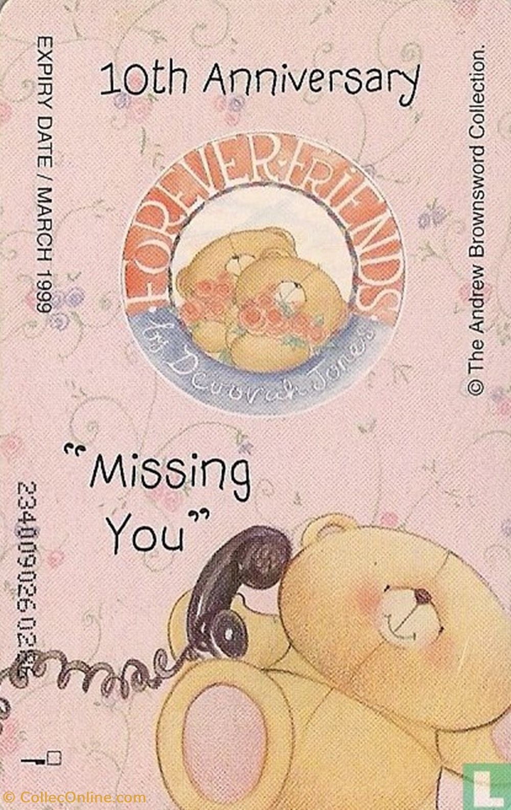 Angleterre- Forever Friends - Missing You- Gemplus 01.1 (1988) divers telecartes cartes telephoniques angleterre forever friends missing you gemplus 01 1 1988
