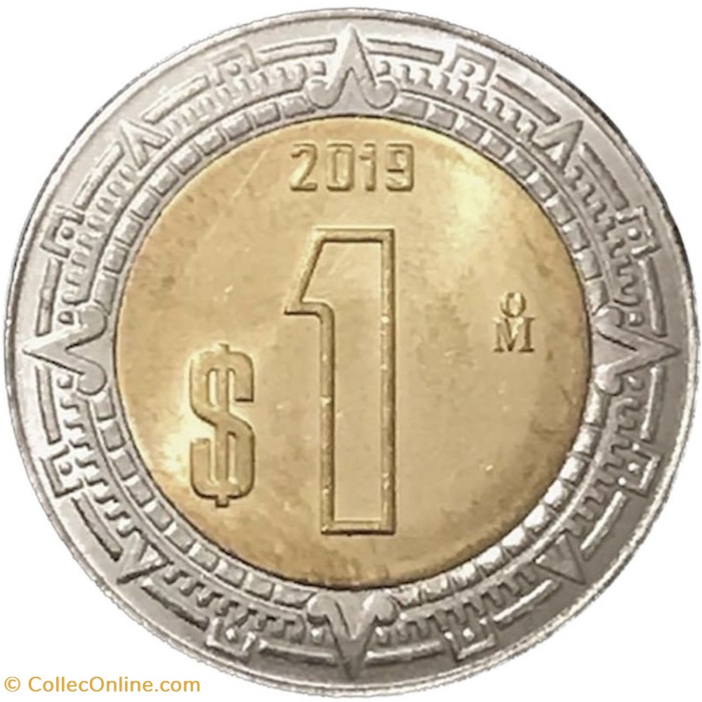 1 peso Mexique 2018 monnaies monde 1 peso mexique 2018