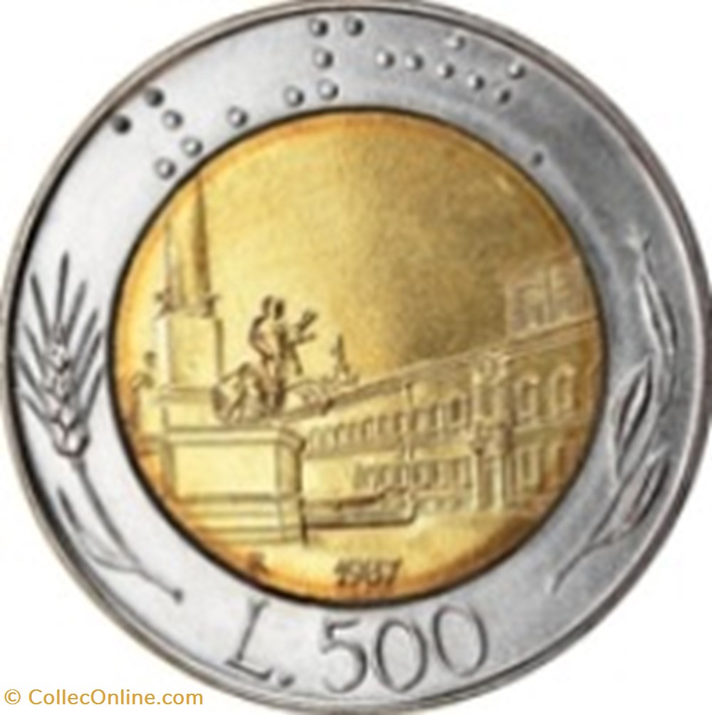monnaies monde 500 lires italie 1989