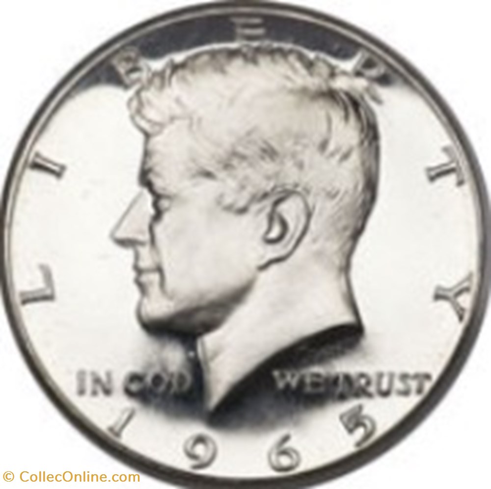 ½ dollar "Kennedy Half Dollar" Etats-Unis 1966 monnaies monde dollar kennedy half dollar etats unis 1966