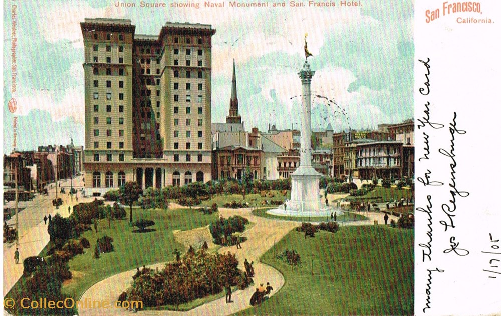 Etats Unis-San Francisco-naval monument cartes postales etats unis san francisco naval monument