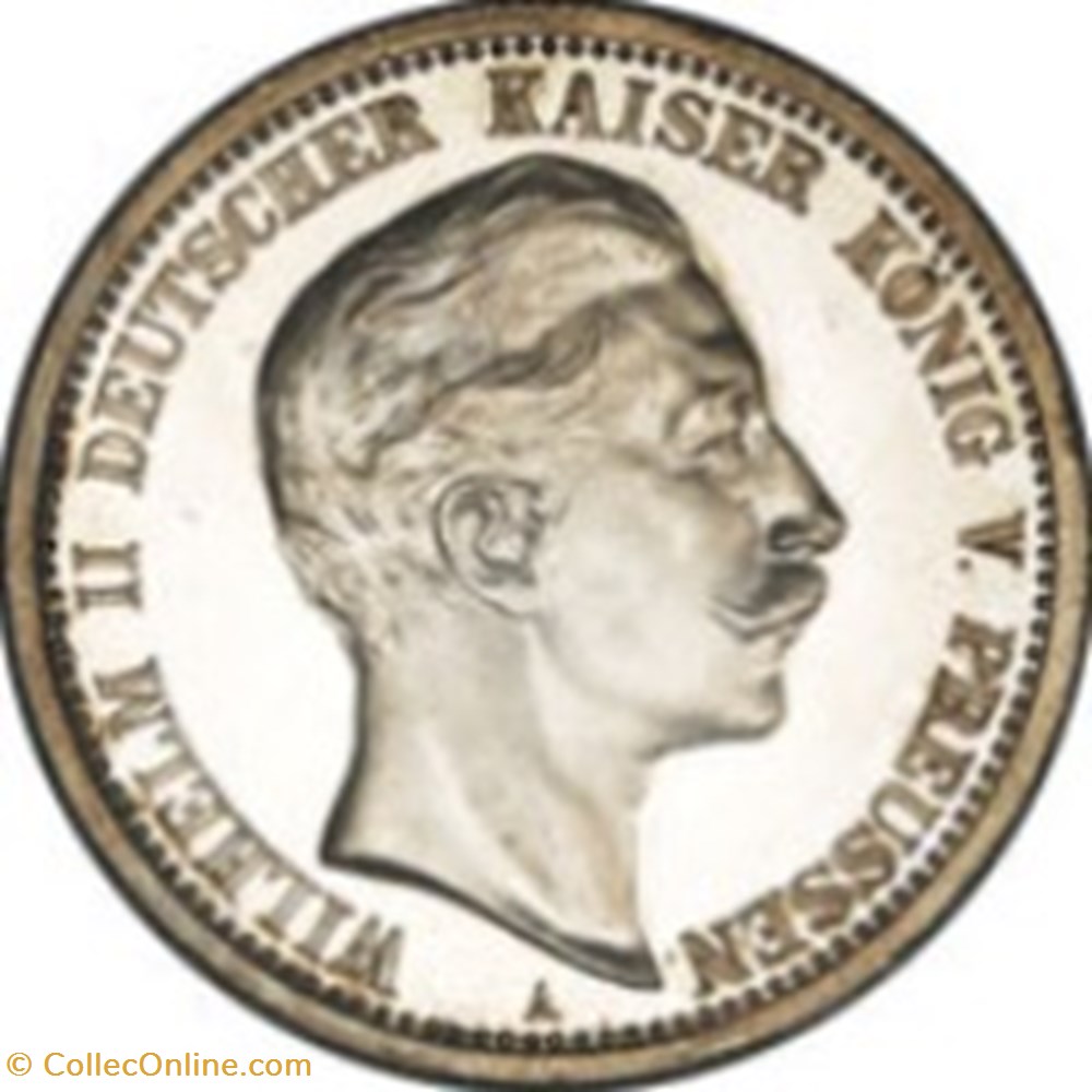 2 marks - Wilhelm II Allemagne 1911 (A) monnaies monde 2 marks wilhelm ii allemagne 1911 a