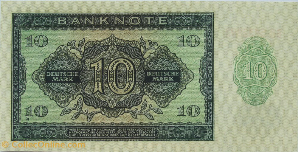Allemagne-10 Deutsche Mark-1948 billets allemagne 10 deutsche mark 1948