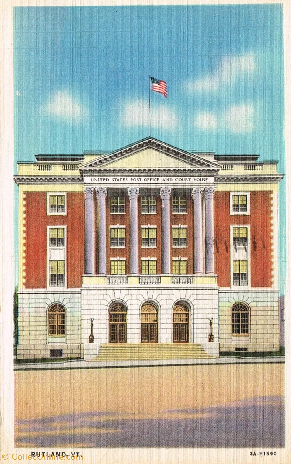 Etats Unis- Vermont -Rutland-Post Office cartes postales etats unis vermont rutland post office