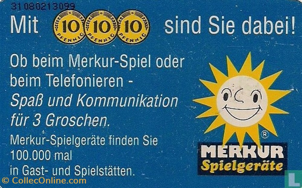 Allemagne- Merkur Spielgeräte- Gemplus 03.1 (1990) divers telecartes cartes telephoniques allemagne merkur spielgerate gemplus 03 1 1990