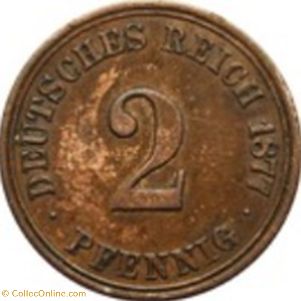 2 Pfennig Allemagne 1875 (A) monnaies monde 2 pfennig allemagne 1875 a