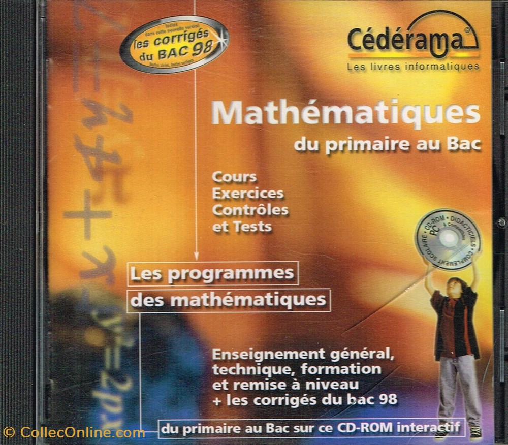 Cédérama Mathématiques du primaire au Bac informatique logiciels cederama mathematiques du primaire au bac