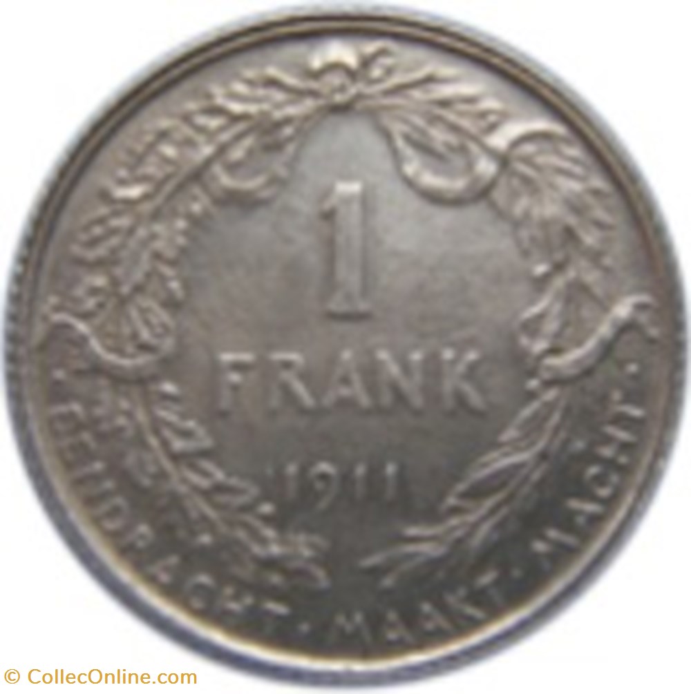 1 Frank Belgique 1913 monnaies monde 1 frank belgique 1913